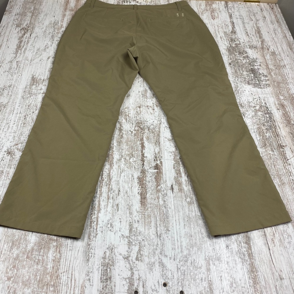 Under Armour Tech Golf Pants Mens 38x30 Khaki Loose Golfcore Performance - Picture 3 of 16